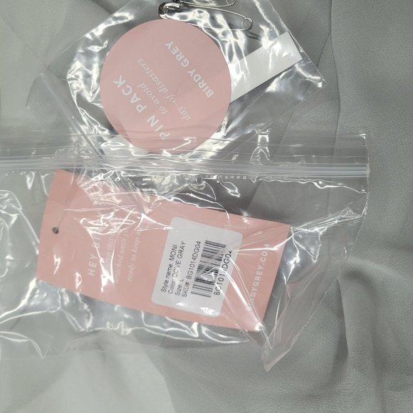 Birdy Grey Bridesmaid Dress Gray Large Convertible Straps Pockets Womens Wedding - Picture 13 of 13